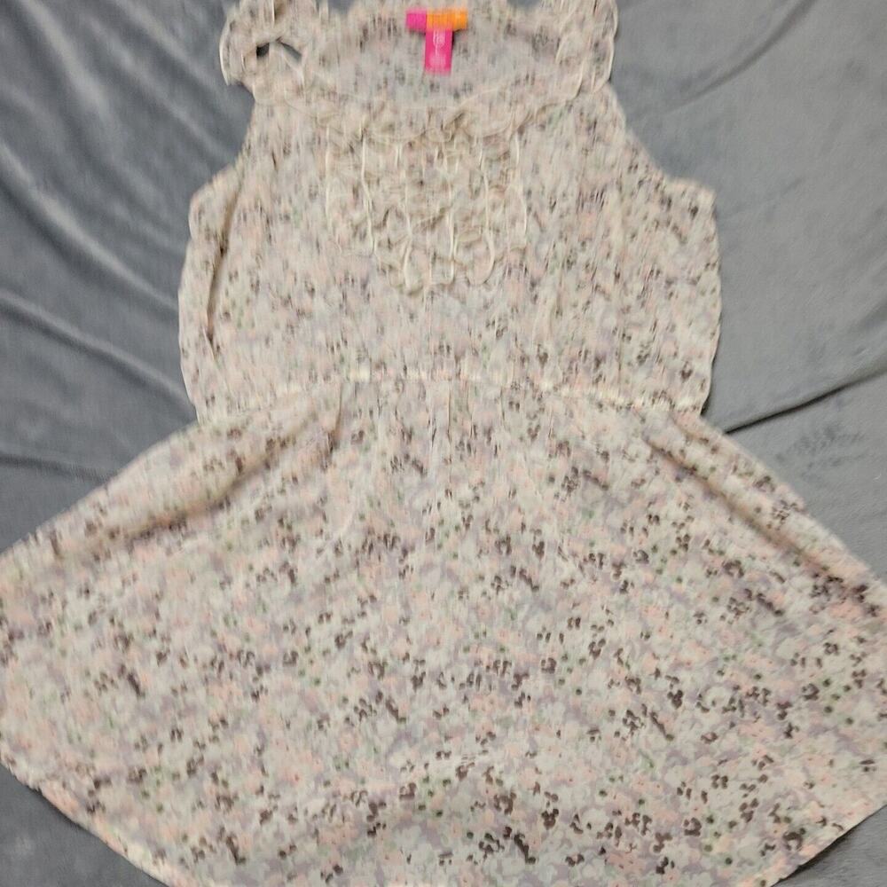 Catch My I Shirt Womens Large Pale‎ Pink Ditsy Floral Tank Top Pullover Blouse L